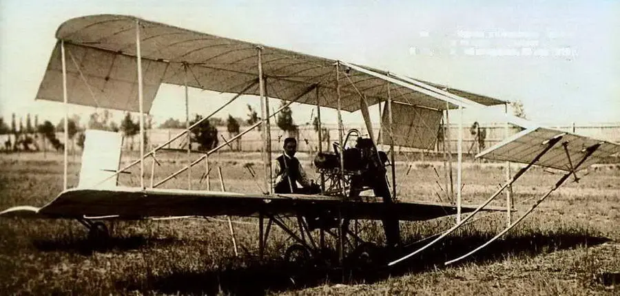 Князь АС Кудашев в пилотском кресле своего первого самолета Киев Сырецкий - фото 5