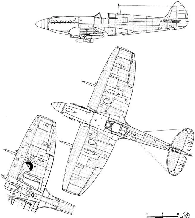 Spitfire XII Supermarine Type 366 Опытный Спитфайр с макетами шести пушек - фото 74