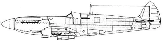 Опытный экземпляр Spitfire XIV JF318 Опытный экземпляр Spitfire XIV JF319 - фото 89