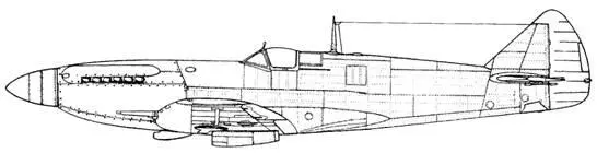 Опытный экземпляр Spitfire XIV JF321 с двигателем Griffon 85 и соосным - фото 91