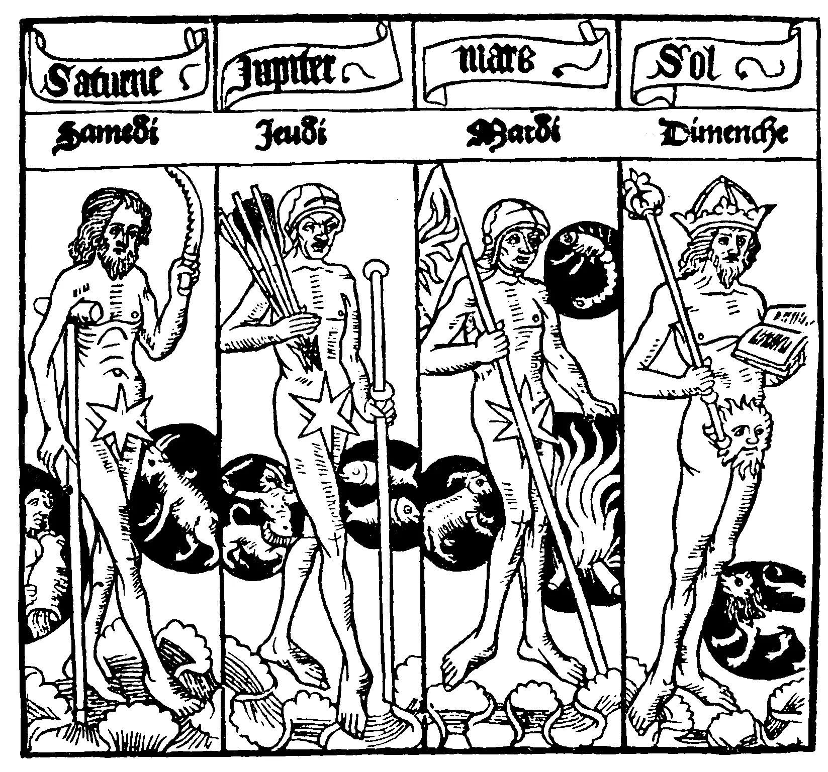Изображения семи планет из Calendrier des berger Paris 1499 Венера - фото 48