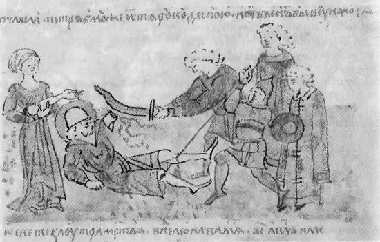Рис 328 Миниатюра вероятно XVIII века из Радзивиловской Летописи Художник - фото 204