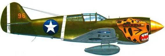 Р40Е из 11 й АЭ Алеутские тигры 343й ИАГ ВВС США 1942 г Каваниси Е7К - фото 85