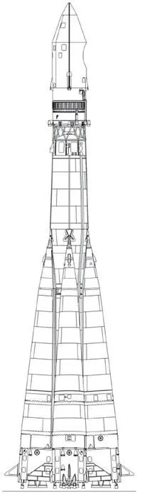 Трехступенчатая ракетаноситель Восток рисунок А Шлядинского Как обычно - фото 137