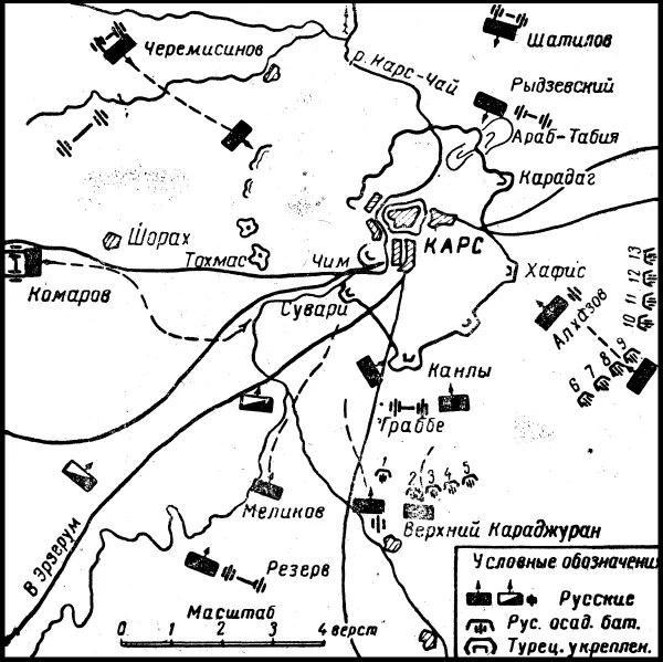 Схема 2 Осада и штурм Карса в 1877 г Схема 3 Армения Карта из Военной - фото 10