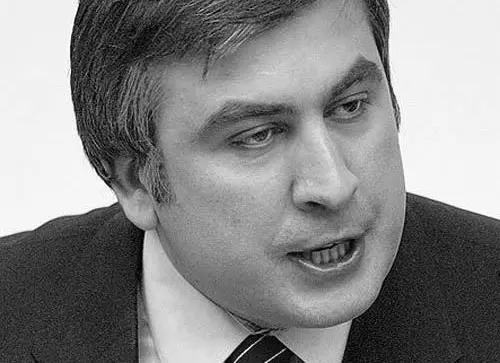 Саакашвили привычно говорит о мире Михо жует галстук Президент Южной Осетии - фото 26