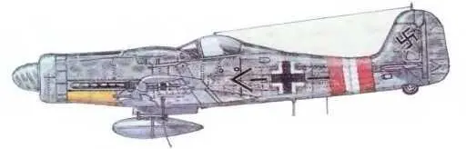 Истребитель Фокке Вульф FW190 D9R2 немецкого аса Герхарда Наркхорна - фото 71