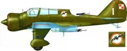 PZL P 73B Кaras bp 64й АЭ ВВС Польши Сентябрь 1939 г Вадим Колечкин - фото 110