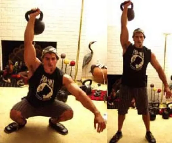 Exercise Description Clean and press a kettlebell with one arm Looking - фото 25