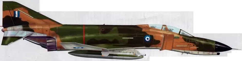 F4E из 339й эскадрильи ВВС Греции июль 1974 г F100C из 112й эскадрильи - фото 85