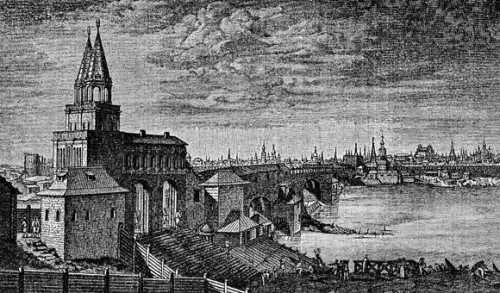Каменный мост в Москве нач XVIII в С гравюры Бликланда Церкви в новом - фото 94