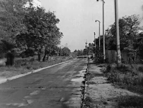 1964 г Перспектива сельской улицы асфальт поверх булыжника Полеводов - фото 274