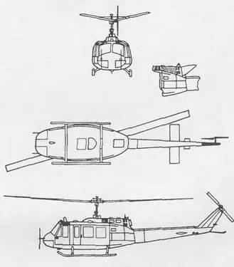 ТАКТИКО ТЕХНИЧЕСКИЕ ХАРАКТЕРИСТИКИ UH1F UH1H UH1N Экипаж чел 2 1 1 - фото 106