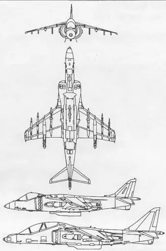 Си Харриер FRS Мк1 создан на основе самолета Харриер GR3 в конструкцию - фото 145