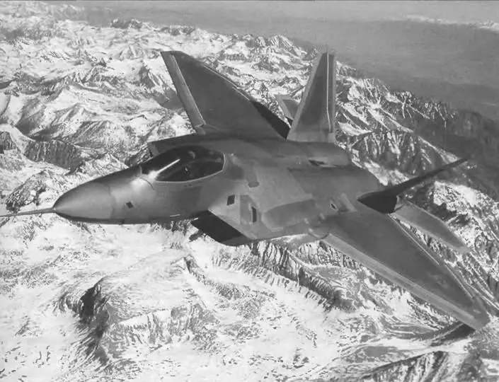 В планере самолета F22A широко используются легкие термостойкие и прочные - фото 491