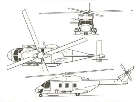 Схема вертолёта NH90 в противолодочном варианте Вертолёты среднего класса как - фото 15