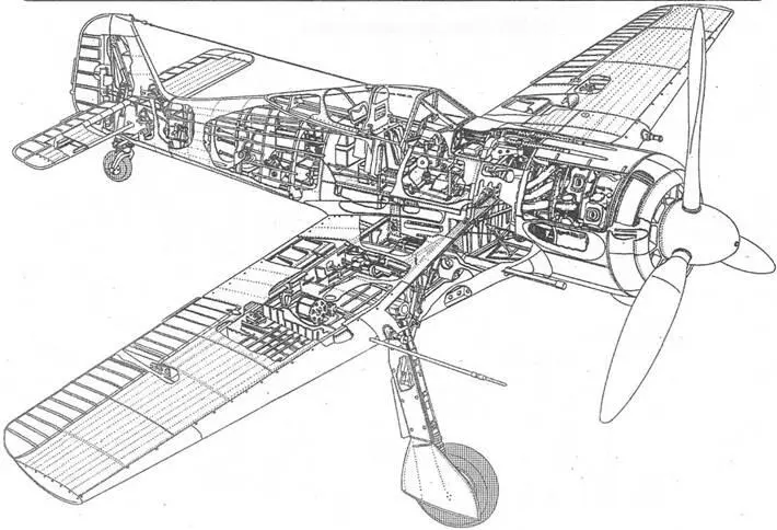 Компоновочная схема Fw 190А3 Fw 190А3 Армина Фабера из состава 71 JG2 - фото 97