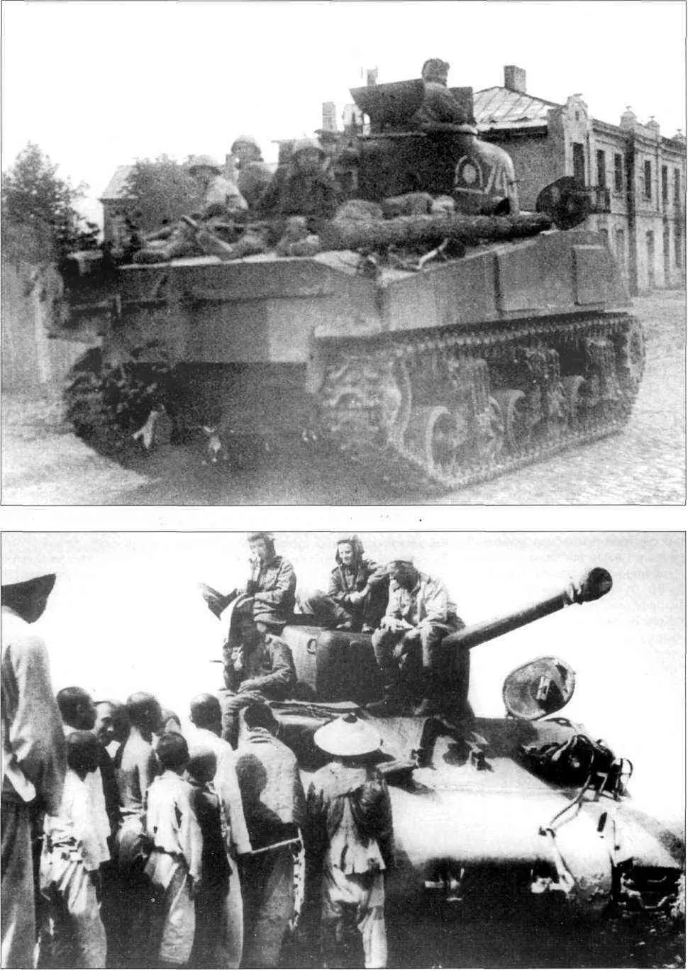 Верхний снимок Шерман 2я танковая армия предместья Люблина 26 июля 1944 - фото 45