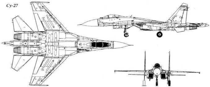 СИЛОВАЯ УСТАНОВКА Два ТРДДФ АЛ31Ф 2x12500 кгс Суммарная емкость внутренних - фото 38