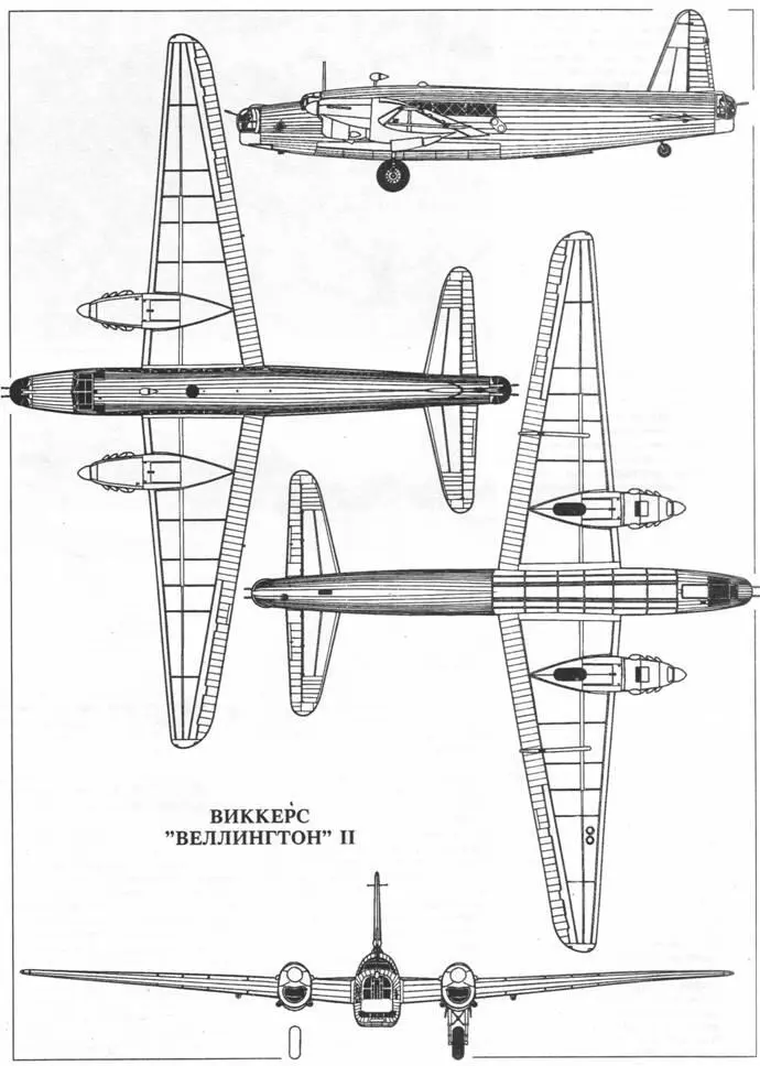 Веллингтон II из состава 104й эскадрильи декабрь 1942 г Компоновка - фото 33