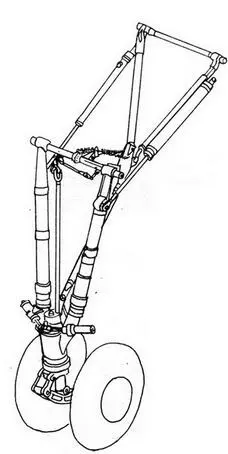 Передняя стойка шасси Ту95 Самолет Ту126 Схему Ту126 см на стр 11 - фото 51