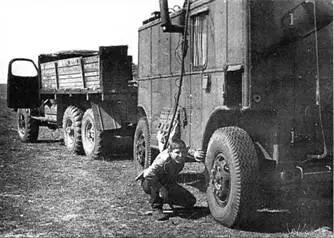 РЛСмишень СПБ7 перед буксировкой на боевую позицию Полигон Теректа 1984 - фото 38