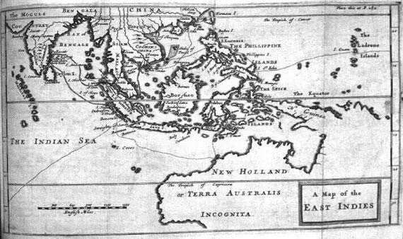 Карта ОстИндии составленная Уильямом Дампье Положение Дампье упрочивается - фото 64