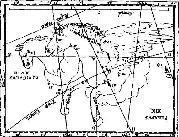 Рис 17 Созвездие Пегаса на звездной карте из книги Гринбергера Grienberger - фото 18