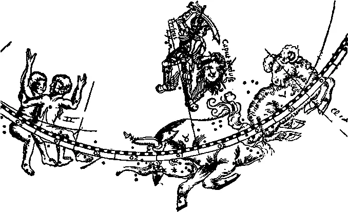 Рис 29 Созвездия Персея Близнецов и Тельца на звездной карте из Альмагеста - фото 32
