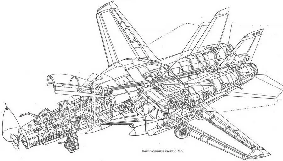Двигатель TF30P412 Основное оружие F14 локатор AWG9 ракета Феникс Одна - фото 52