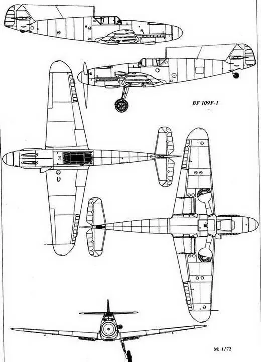 Один из первых Bf 109F4 поступивших на фронт 15 июля 1941 г самолет - фото 114