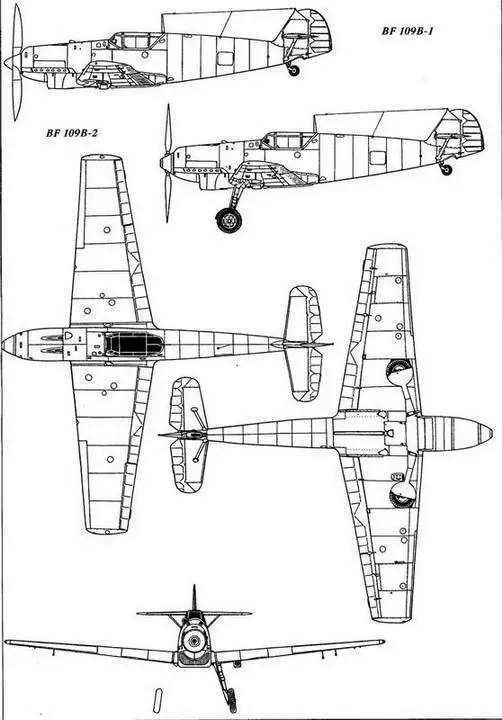 Мессершмитт Bf 109В1 на испытаниях в Советском Союзе трофей испанской войны - фото 80