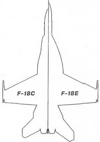 Сравнение силуэтов F18C и FI8E Воздухозаборник FlAI8E Появление FA18EF - фото 67