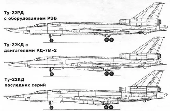 Известны следующие модификации и варианты самолета Ту22А - фото 58