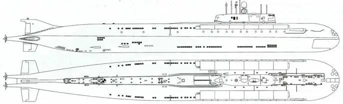 Атомная подводная лодка пр 949А Пусковая установка СМ225 СМ225А крылатых - фото 59
