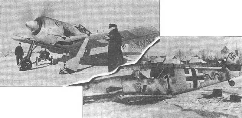 Слева истребитель Fw 190А4 перед вылетом аэродром Гатчина начало 1943 г - фото 10