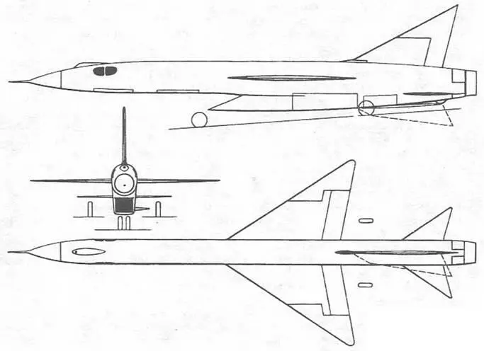 Общий вид и компоновка перехватчика Рипаблик XF103 Горизонтальное оперение - фото 34