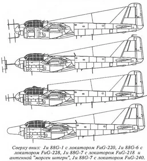 К концу 1944 г появилась последняя версия истребителя Ju 88 Ju 88G7 - фото 65