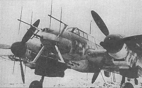 Bf 110G4bjR3 с антеннами локаторов Лихтенштейн SN2 и Лихтенштейн С1 и - фото 114