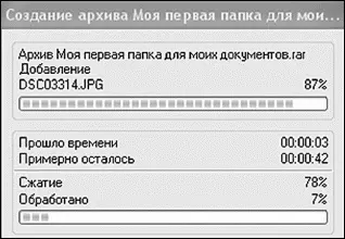 Окно отображает процесс создания архива После всех операций над - фото 120