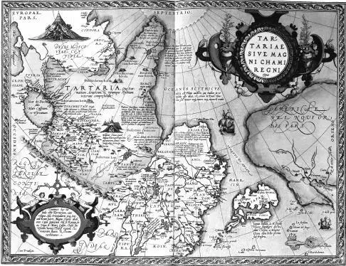 Карта Сибири Абрахама Ортелия Тартария или Царство Великого хана 1570 г - фото 76