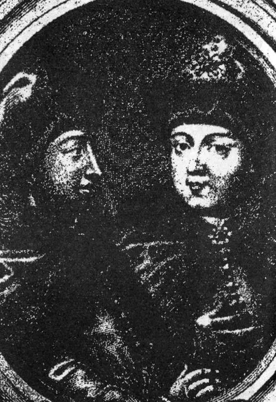 Рис 25 Цари Иоанн и Петр Алексеевичи Французская гравюра 1685 года Рис - фото 30