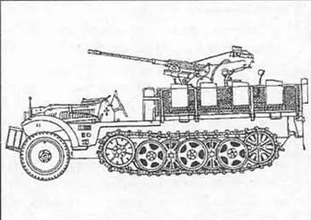 Flak 36 на базе полугусеничного тягача BN 9 Бронебойные снаряды на дистанции - фото 100
