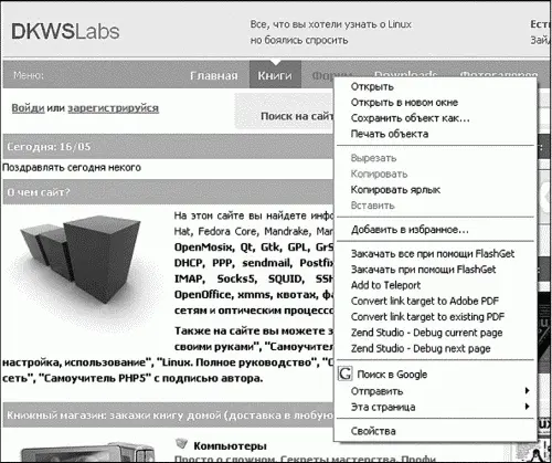 Рис 205 Контекстное меню ссылки 1632 Иероглифы на экране Меняем - фото 215