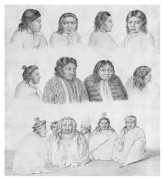 Колюжи колоши Литография XIX в Колюжи тлинкиты в воинской одежде - фото 20