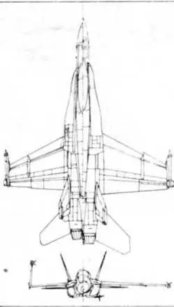Сравнительные размеры серийного самолета FA 18C слева и перспективного FA - фото 27