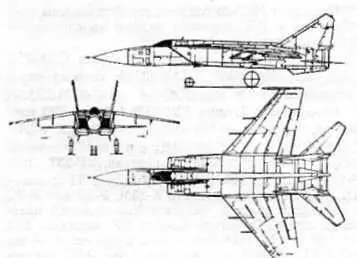 Модификации Е155П 1964 гопытный истребительперехватчик МиГ25П - фото 132