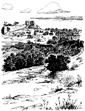 Вид на плато и цитадель Мангупа со стороны оврага КапуДере Между оврагами - фото 2