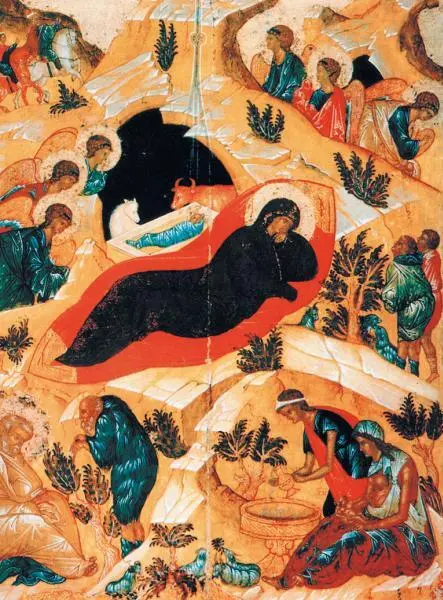 Рис 110 Рождество Христово Русская икона первой половины XV века - фото 13