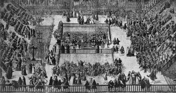 Рис 182 183 Инквизиционное аутодафе на Plaza Mayor в Мадриде 1680 - фото 87